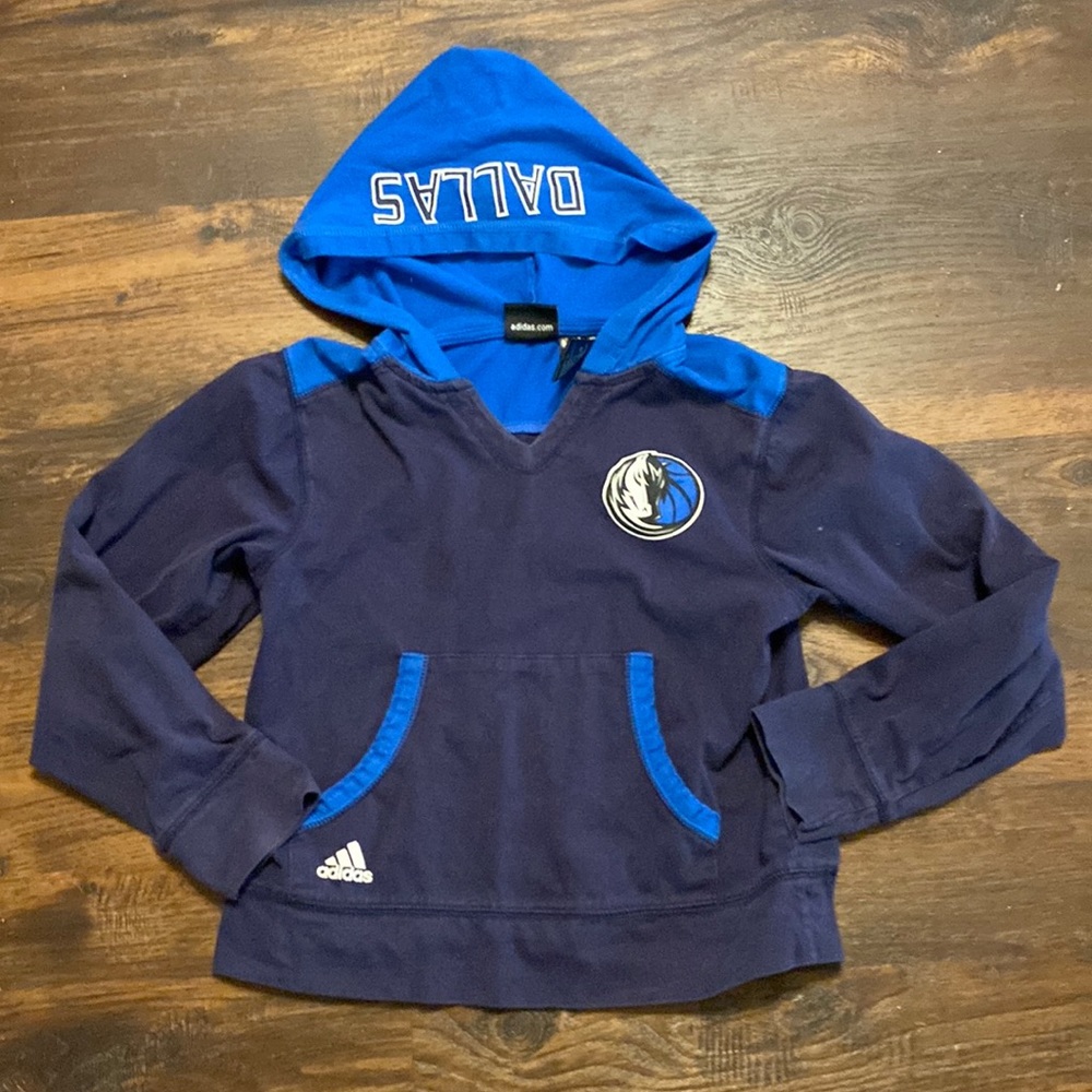 Dallas Mavericks Hoodie Child Size M 10-12 Adidas